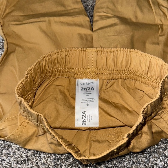 Yellow Sweatpants with Elastic Waistband and Reinforced Knees - Picture 2 of 7